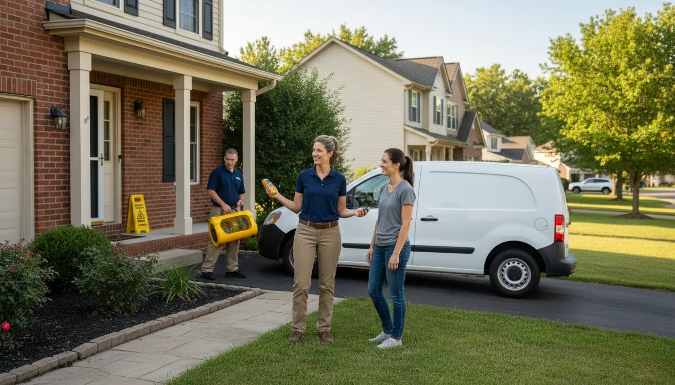 Residential water damage restoration in Amherst, OH